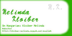 melinda kloiber business card